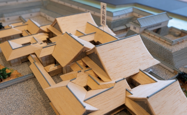 A scale model of the inner citadel of Fukui Castle of the Matsudaira clan photo