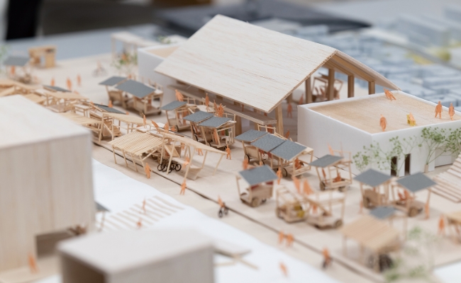 A scale model of the proposed area development around Mikuni Station photo