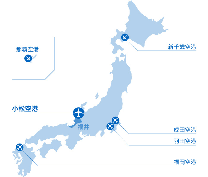 飛行機でのアクセス